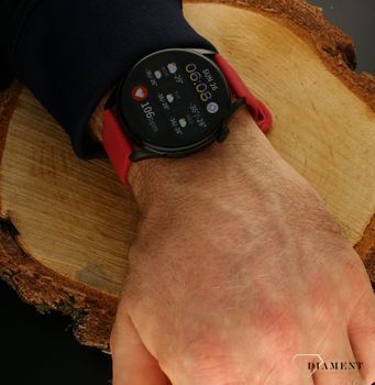 Zegarek Smartwatch Hagen HC22 na czerwonym pasku.jpg